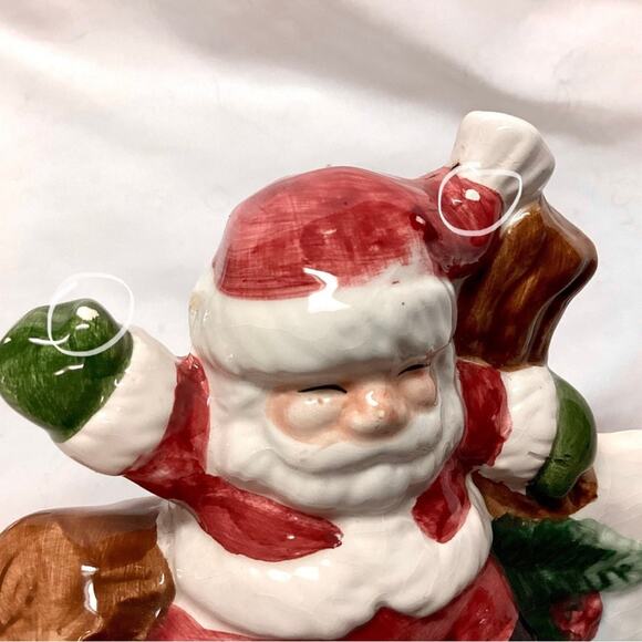 -Ceramic Santa Claus - Candy or Cookie Dish Holiday - Picture 6 of 7